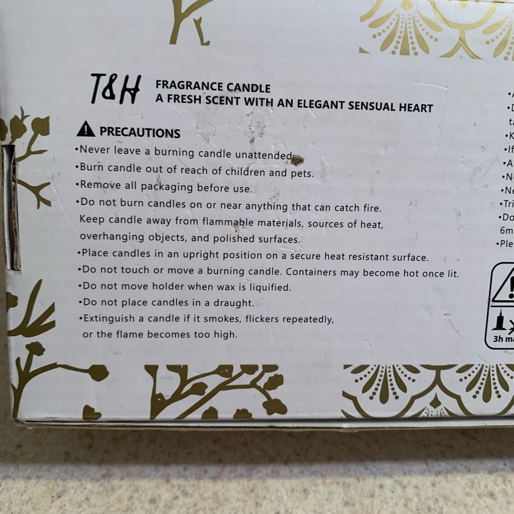 T & H Aromatherapy Glass Candle Set of 3 (4.25 Oz.) scented soy candles … - Picture 9 of 12